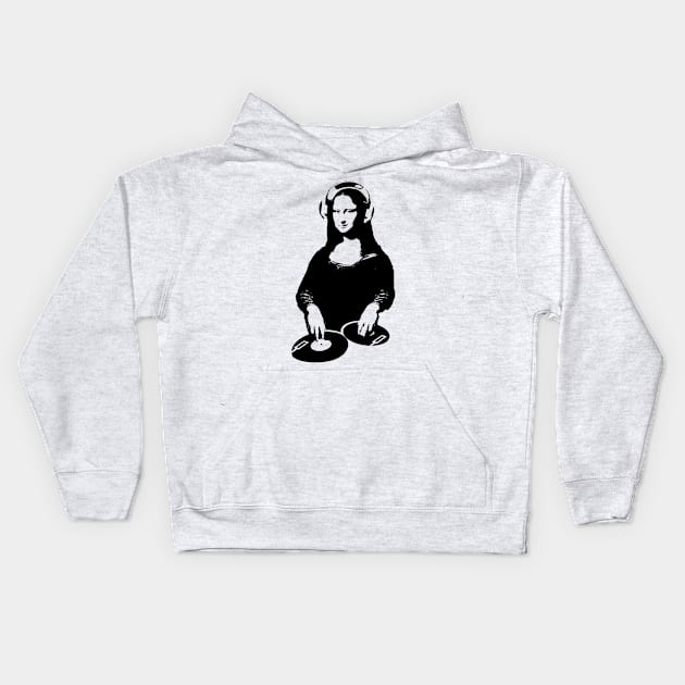 Mona lisa DJ Kids Hoodie by Geekmarket